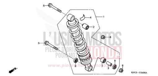 REAR CUSHION XL125V2 de 2002